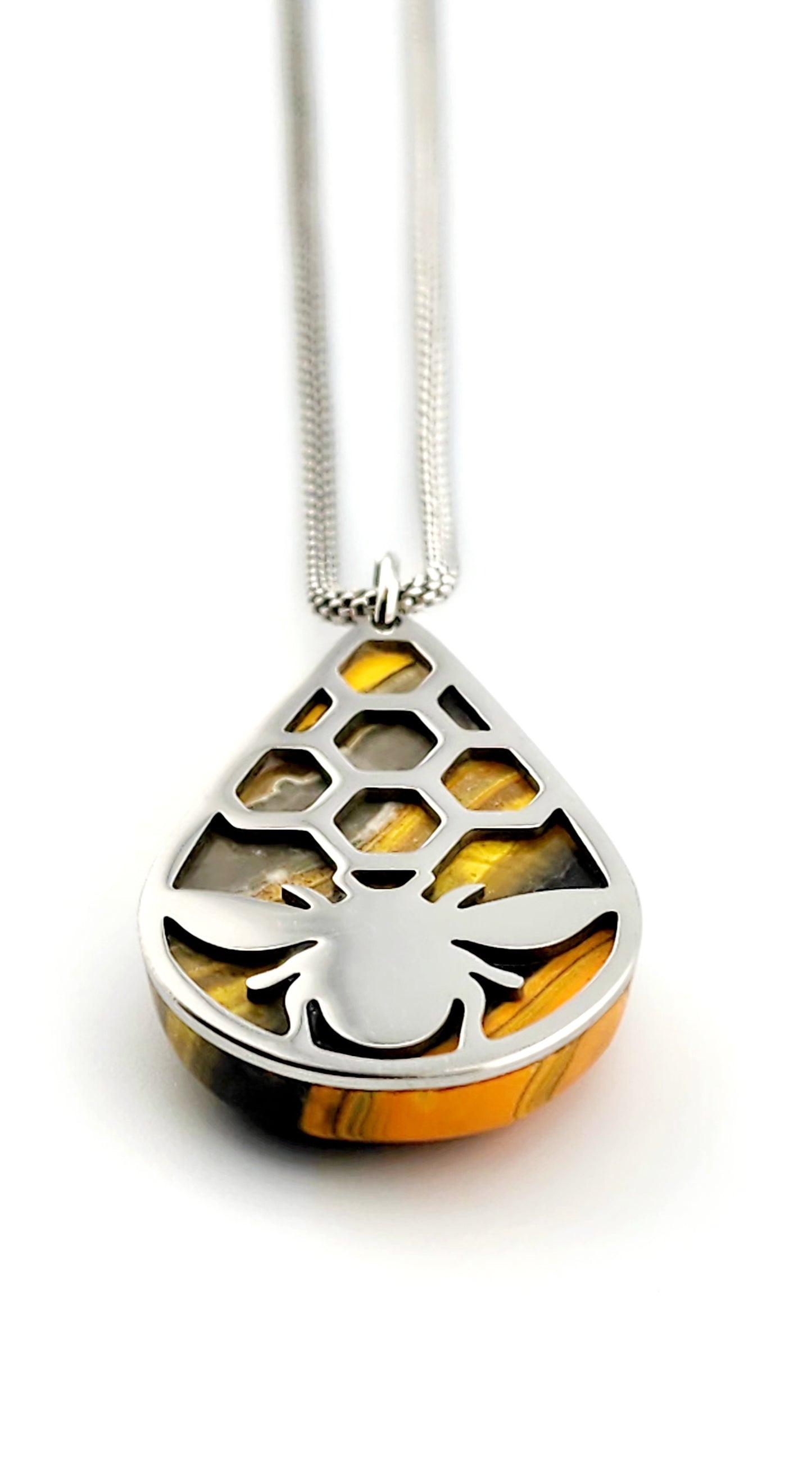 Handcut Bumblebee Jasper Pendant