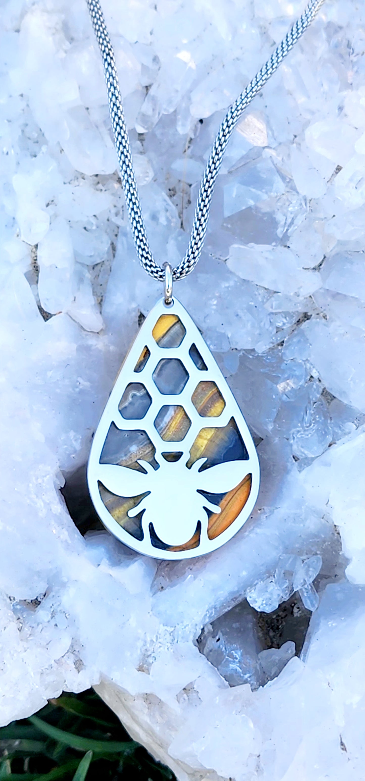 Handcut Bumblebee Jasper Pendant