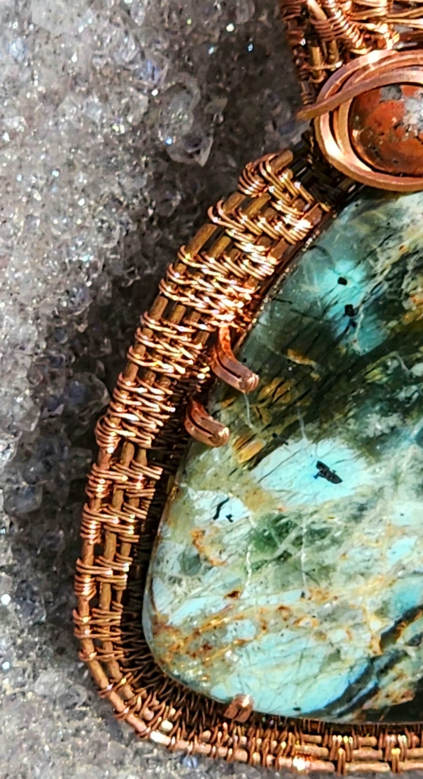 Handcut California Plasma Agate Pendant