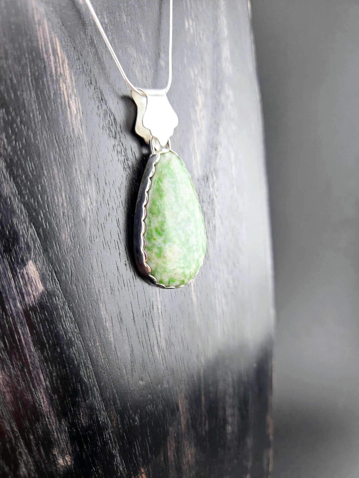 Self Collected & Handcut Vesuvianite Pendant
