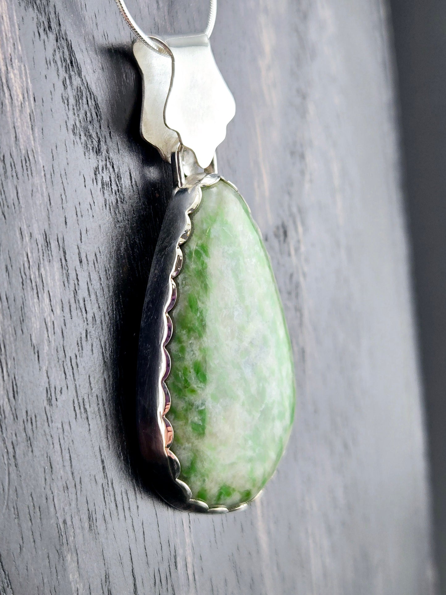 Self Collected & Handcut Vesuvianite Pendant