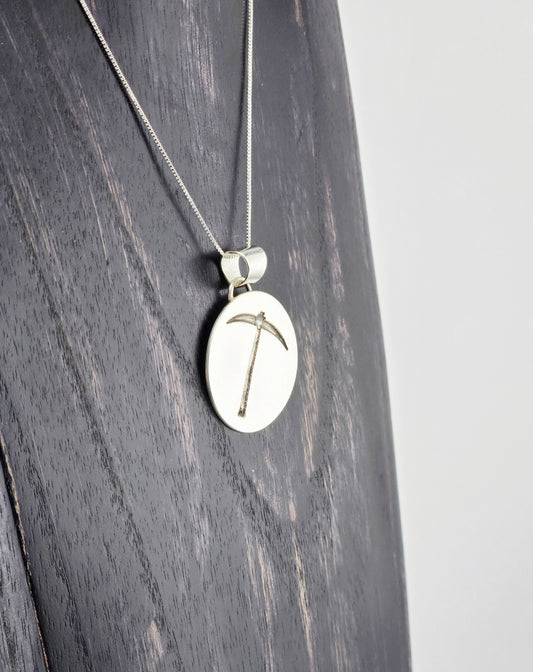 "Miners Pick" .999 Fine Silver Pendant