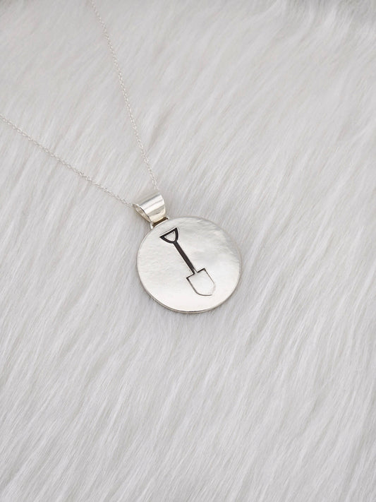 "Dirt Digger" .999 Fine Silver Pendant
