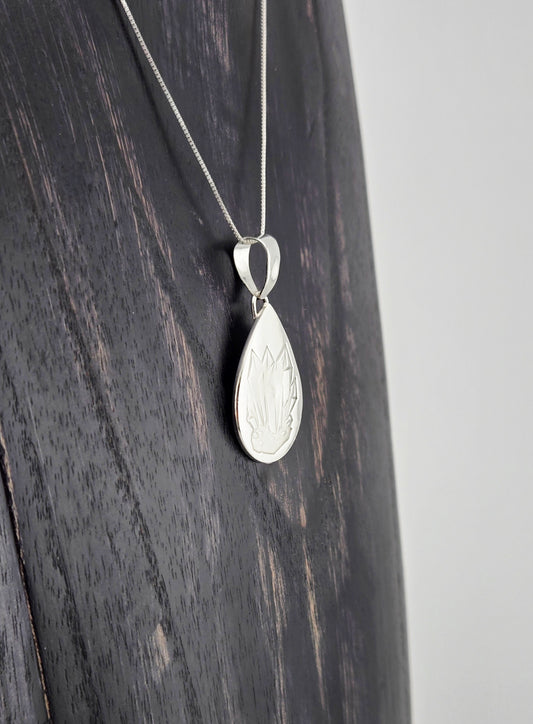 "Crystal Cluster" .999 Fine Silver Pendant
