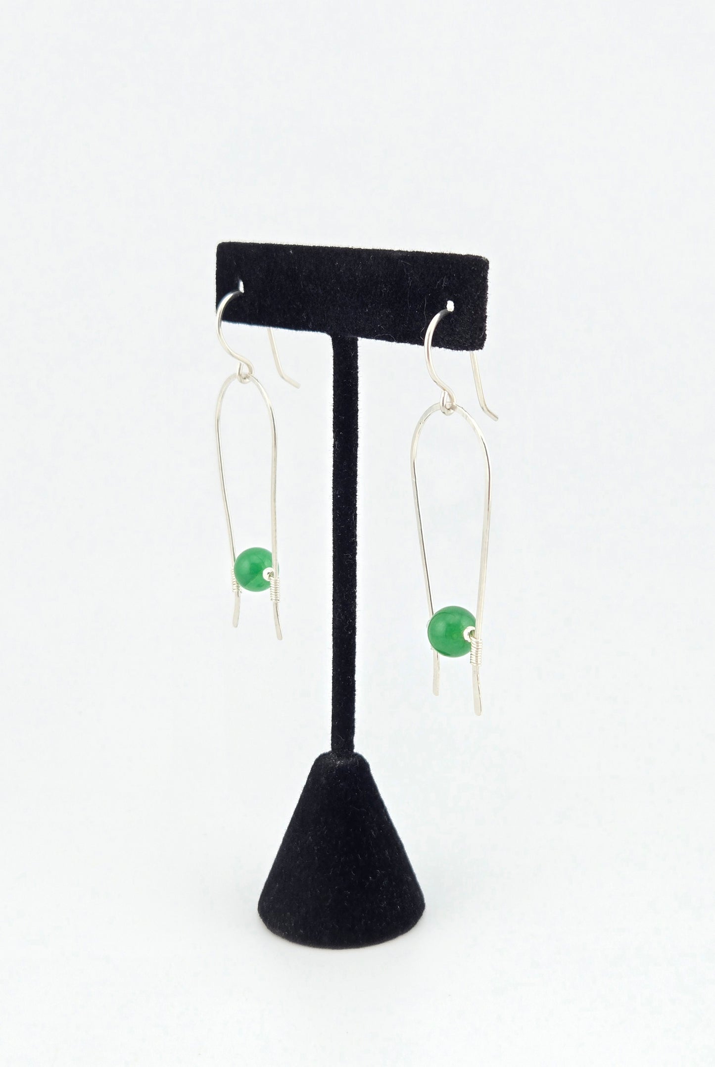Hand Crafted .925 Silver Earrings with Natural Aventurine Findings