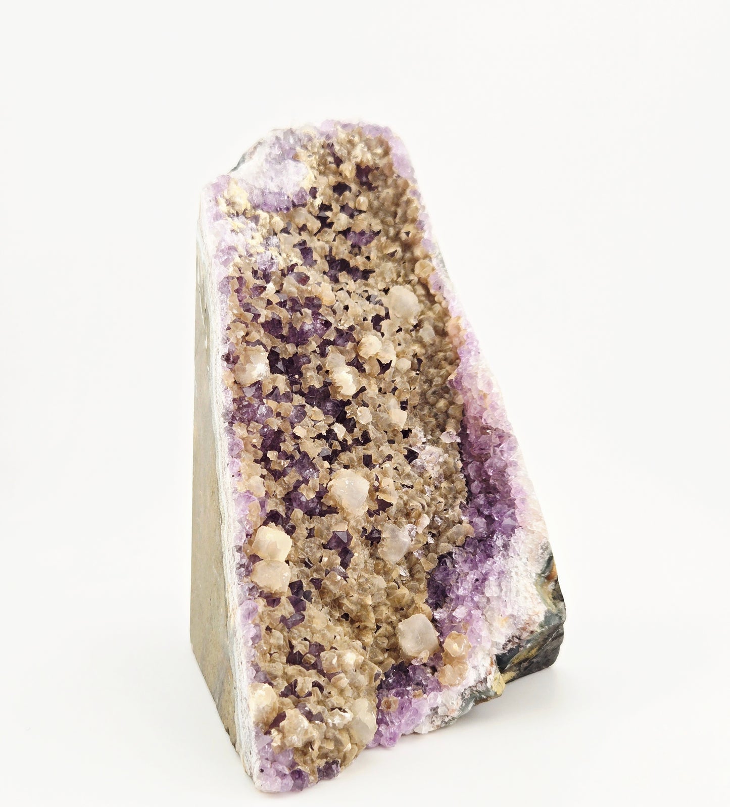 Brazilian Amethyst with Calcite Display Specimen