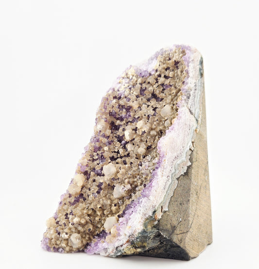 Brazilian Amethyst with Calcite Display Specimen