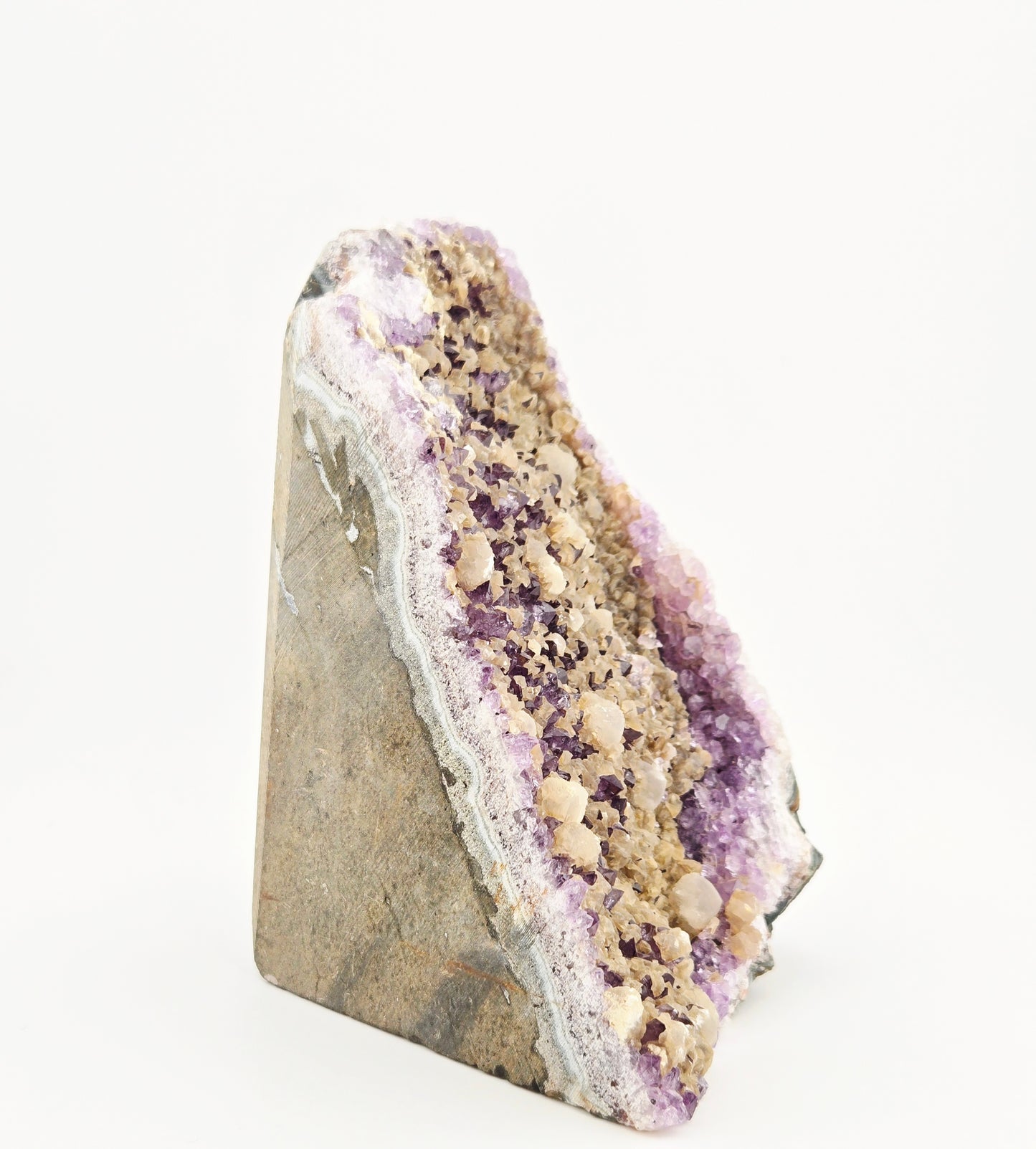 Brazilian Amethyst with Calcite Display Specimen