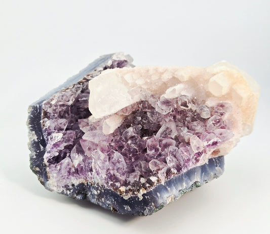 Brazilian Amethyst with UV Reactive Calcite Display Specimen