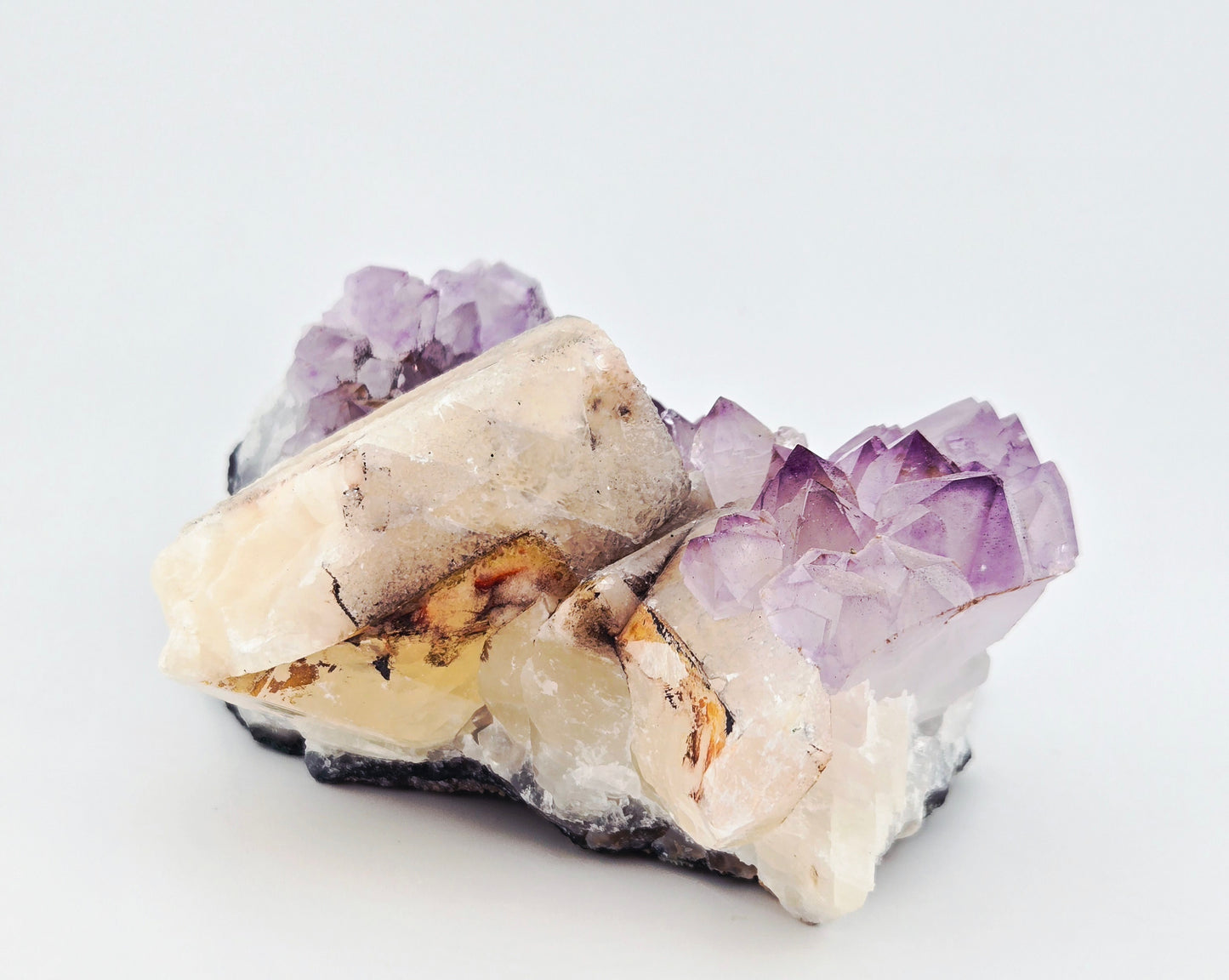 Brazilian Amethyst with UV Reactive Calcite Display Specimen