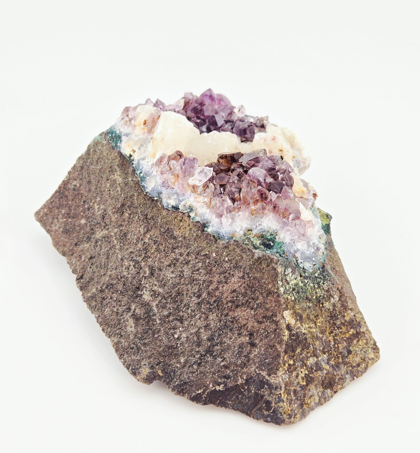 Brazilian Amethyst with UV Reactive Calcite Display Specimen