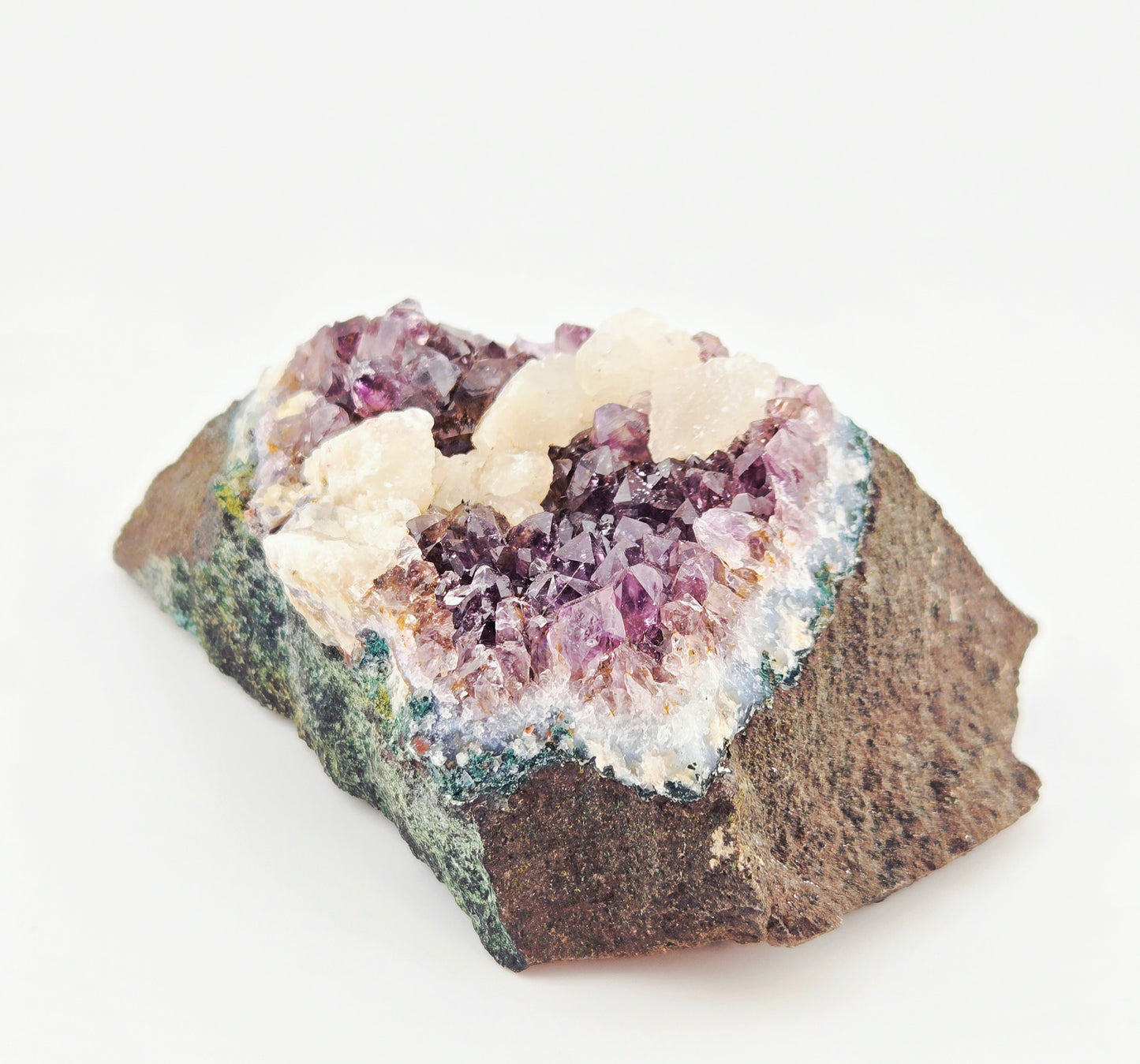 Brazilian Amethyst with UV Reactive Calcite Display Specimen