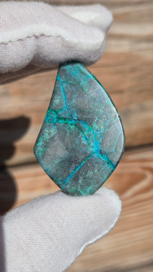 Hand Cut Chrysocolla Cabochon
