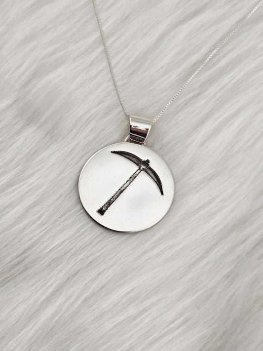 "Miners Pick" .999 Fine Silver Pendant