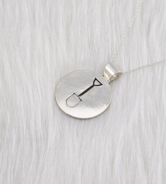 "Dirt Digger" .999 Fine Silver Pendant