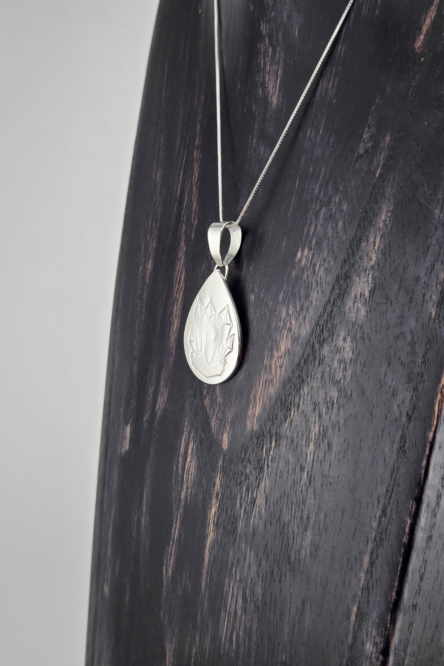 "Crystal Cluster" .999 Fine Silver Pendant