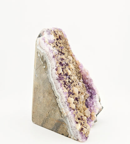 Brazilian Amethyst with Calcite Display Specimen