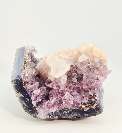 Brazilian Amethyst with UV Reactive Calcite Display Specimen