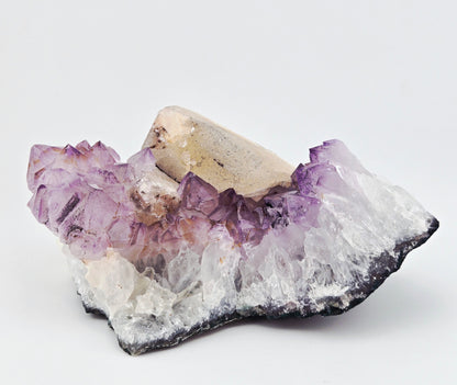 Brazilian Amethyst with UV Reactive Calcite Display Specimen