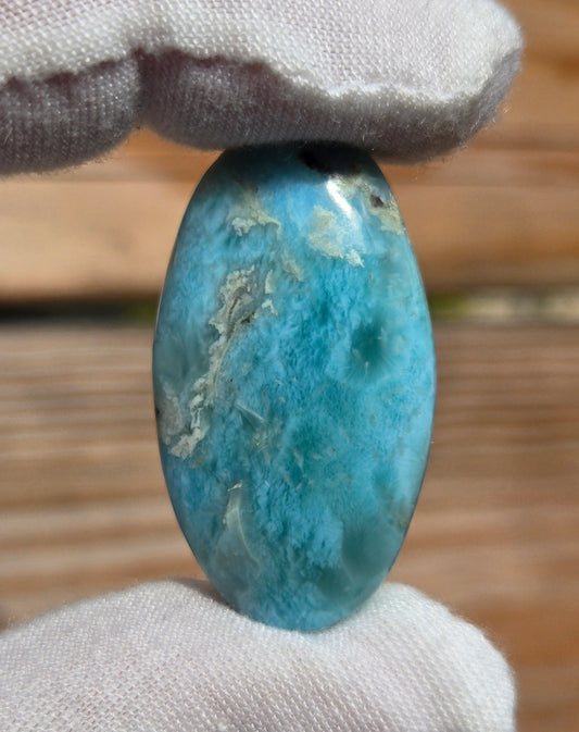 Hand Cut Larimar Cabachon