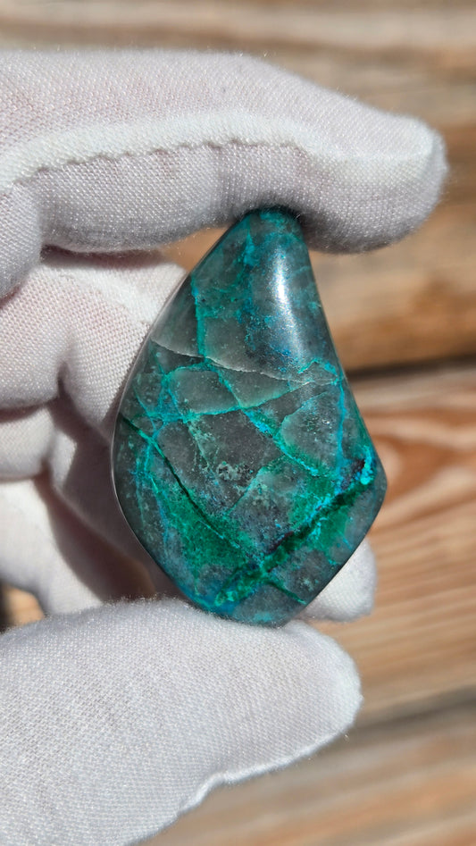 Hand Cut Chrysocolla Cabochon