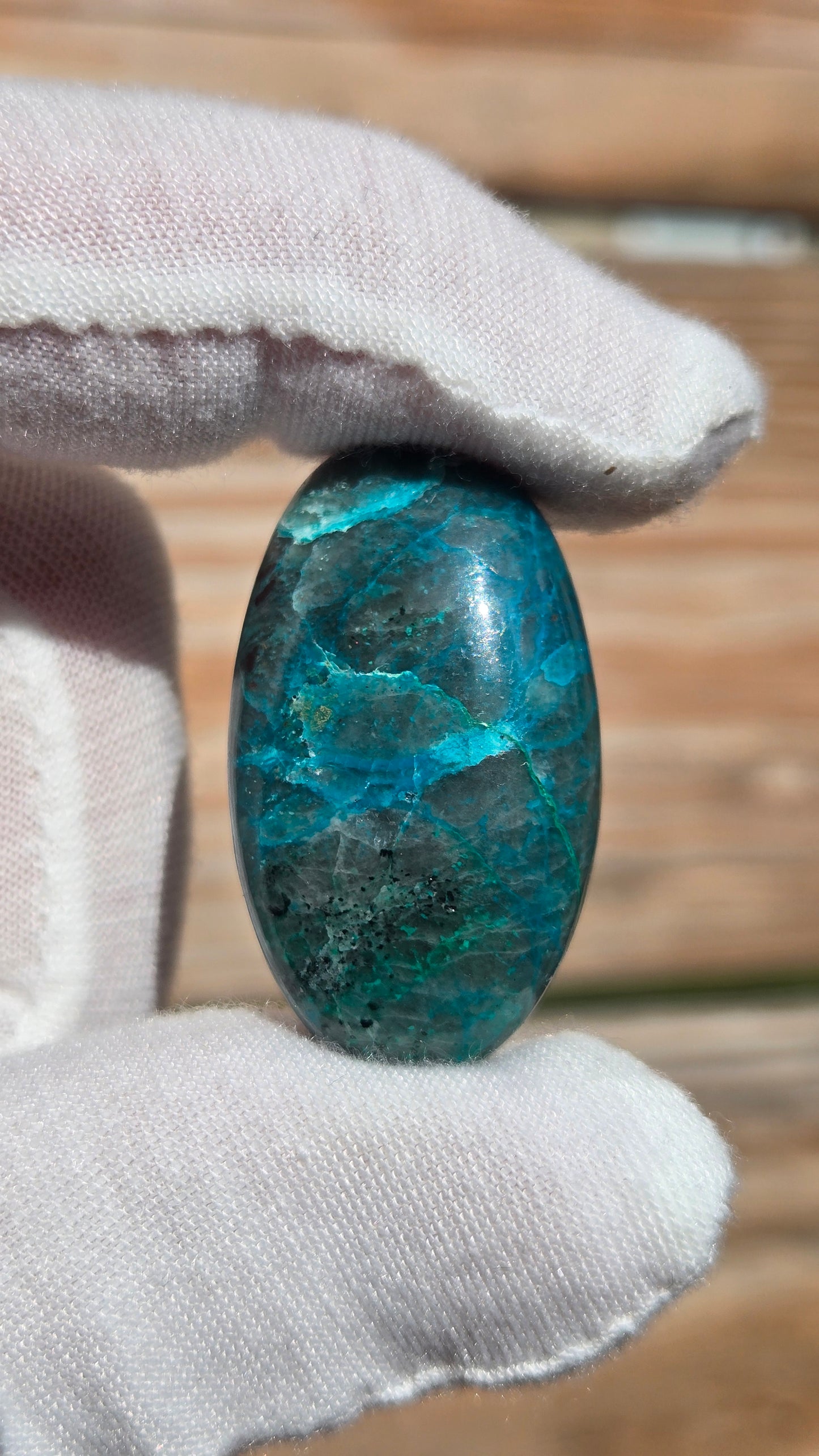 Hand Cut Chrysocolla Cabochon