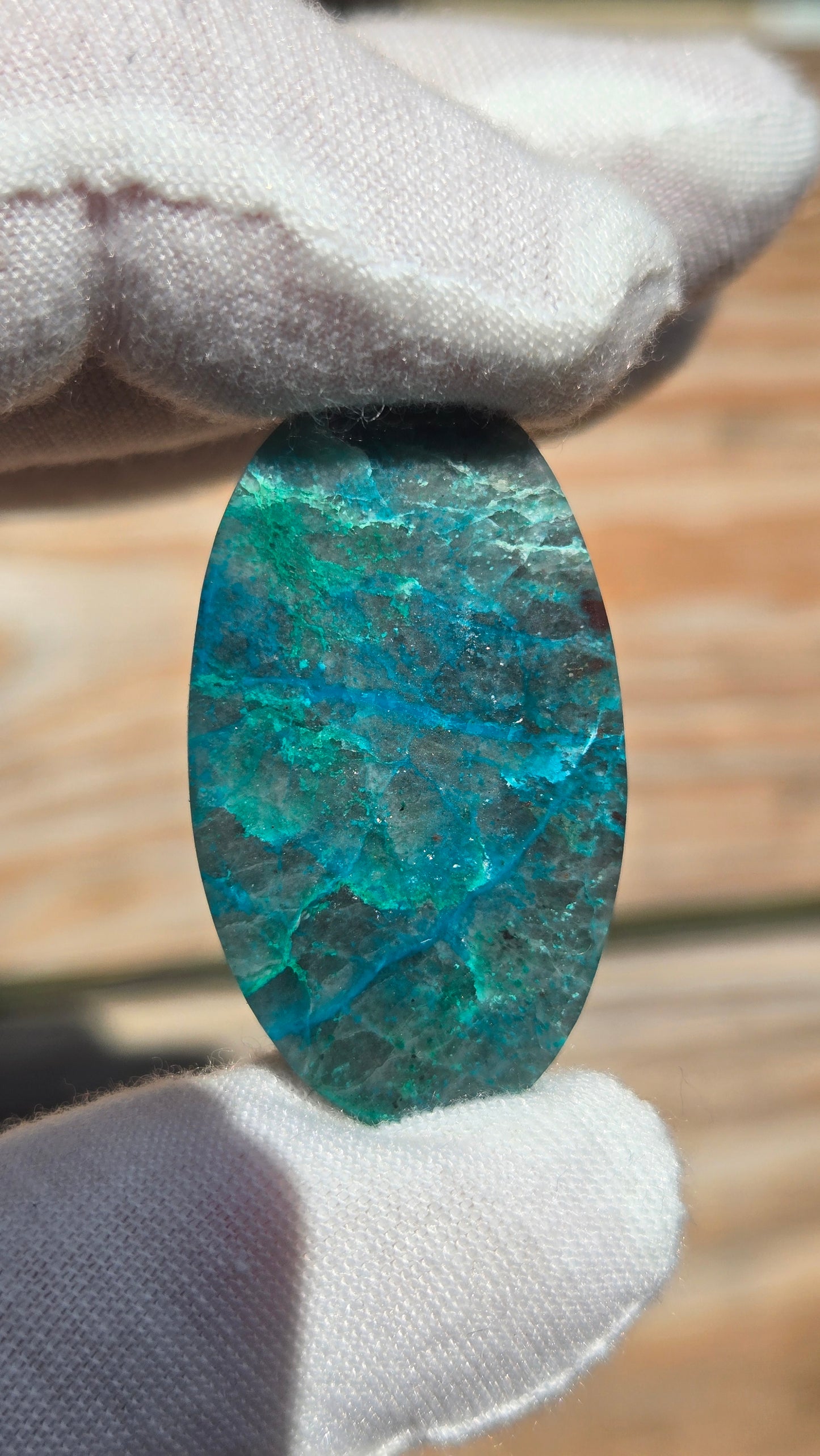 Hand Cut Chrysocolla Cabochon