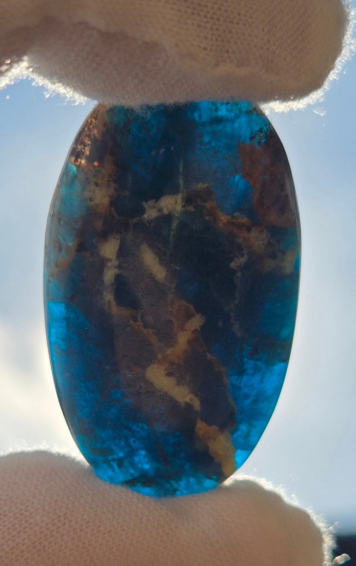 Hand Cut Apatite Cabochon