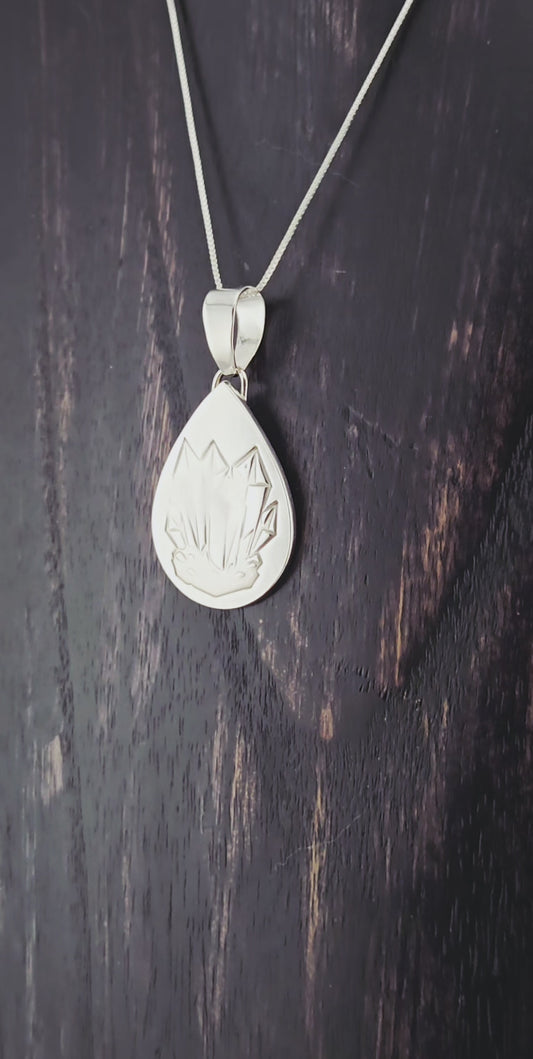 "Crystal Cluster" .999 Fine Silver Pendant