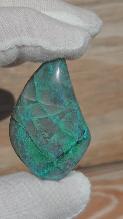 Hand Cut Chrysocolla Cabochon