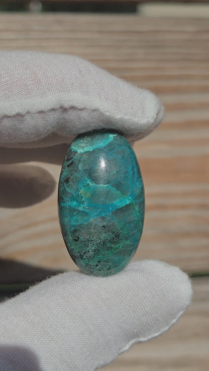Hand Cut Chrysocolla Cabochon
