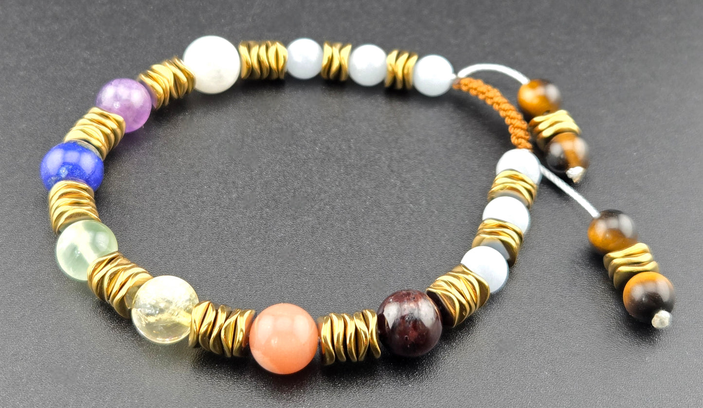 Gemstone Slip Knot Boho Stacking Bracelets