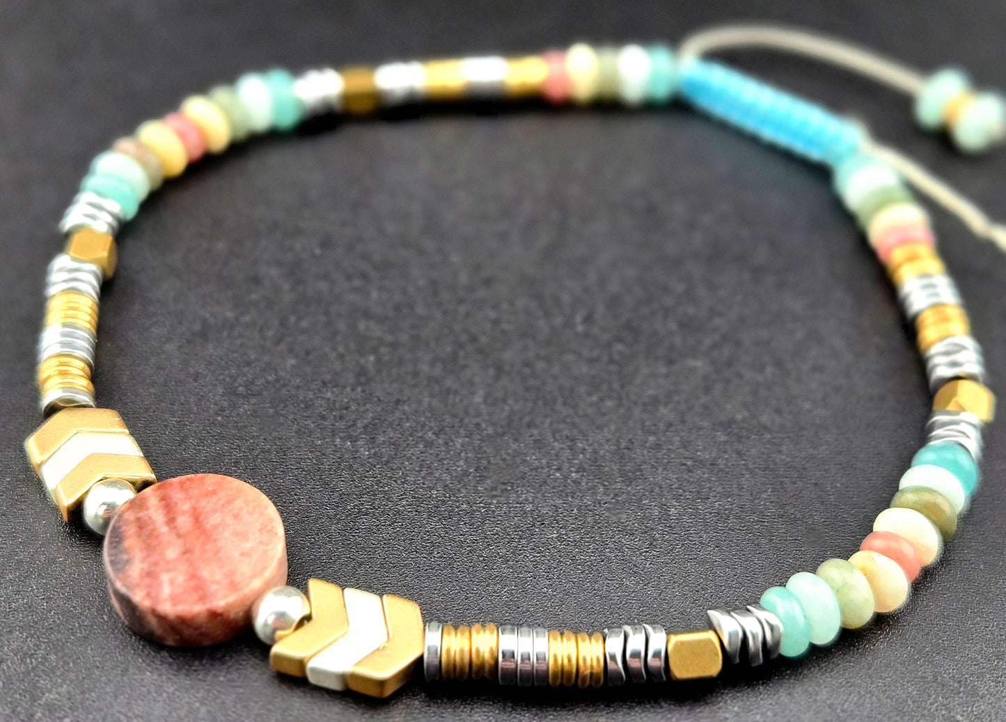 Gemstone Slip Knot Boho Stacking Bracelets