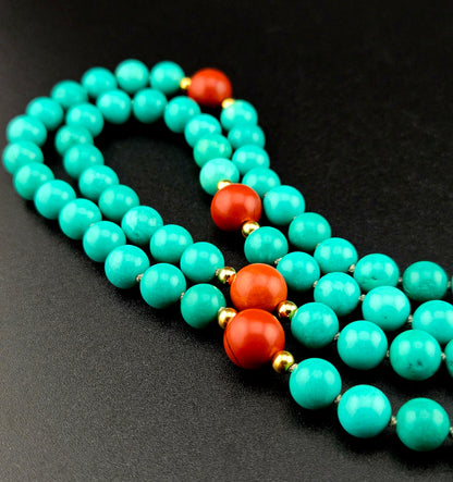 Handmade Howlite Mala Necklace