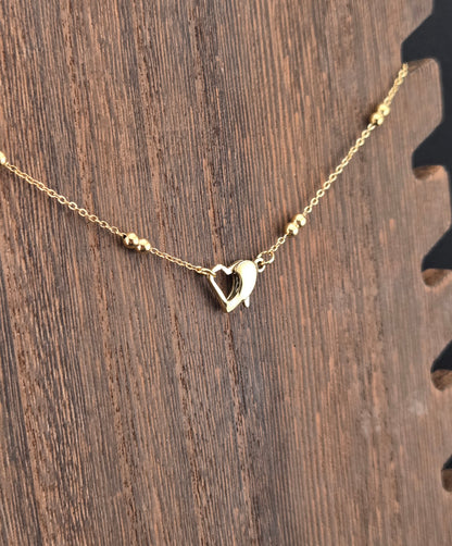 Faceted Pink Chalcedony Triangle Necklace