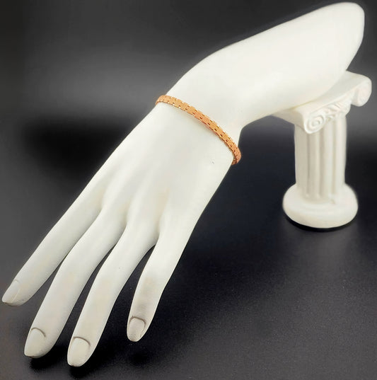 Bare Copper Woven Bracelet