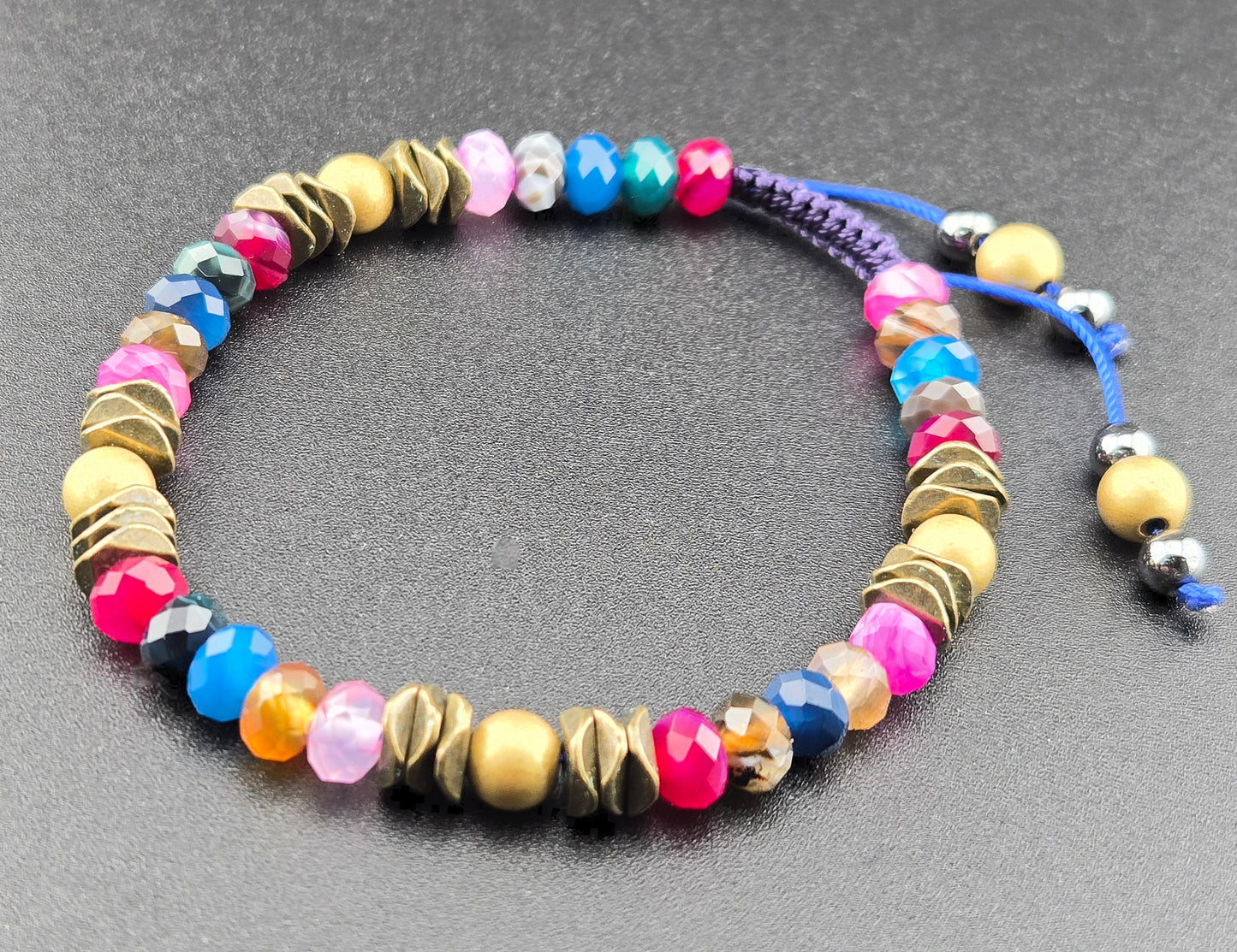 Gemstone Slip Knot Boho Stacking Bracelets