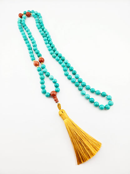 Handmade Howlite Mala Necklace