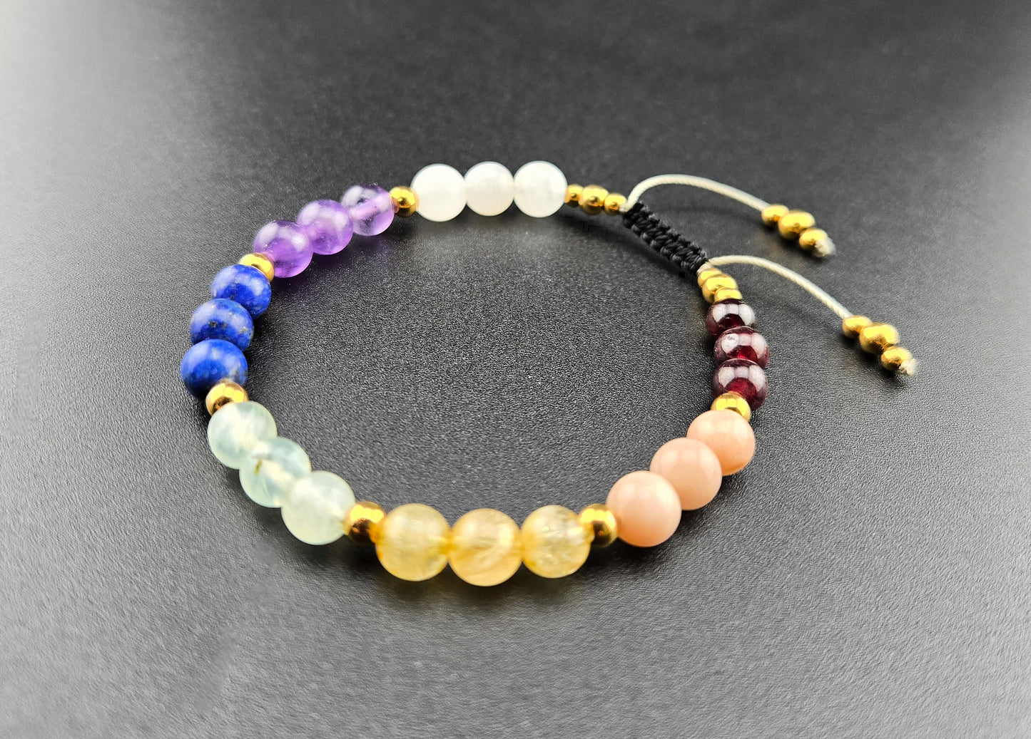Gemstone Slip Knot Boho Stacking Bracelets