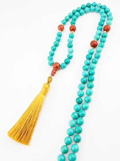 Handmade Howlite Mala Necklace