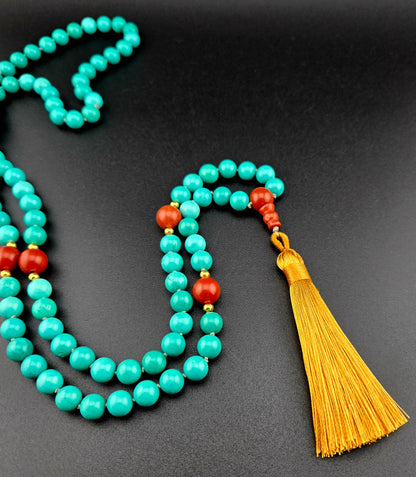 Handmade Howlite Mala Necklace