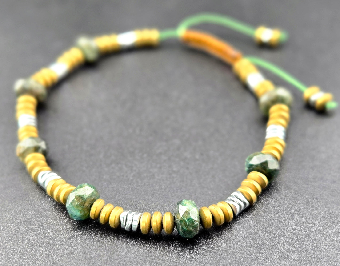 Gemstone Slip Knot Boho Stacking Bracelets